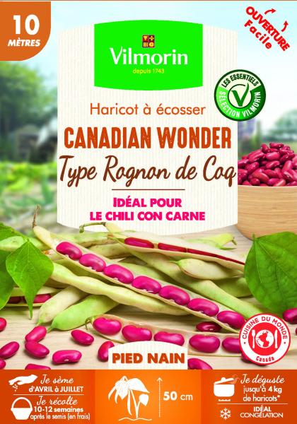 Légumes Secs - Haricot Nain à Ecosser Canadian Wonder (type Rognon de Coq) - 10 m - Cuisine du Monde - PACKAGING_RECTO